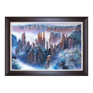 Pintura de Arenisca Hecha a Mano con <span class=keywords><strong>Paisaje</strong></span> de Zhangjiajie, Arte de Pared de Montañas para Decoración del Hogar y Adorno, Obra de Arte Grande - Product Image 1