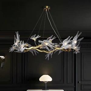 Lampadario di rame di lusso moderno per sala da pranzo camera da letto rondine lampada di medie dimensioni appeso per il progetto della Villa incluso - Product Image 6