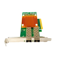 Servidor Tarjeta de red 10G Puerto dual SFP + Adaptador Ethernet Tarjeta de fibra de transmisión unidireccional con chip Intel 82599ES
