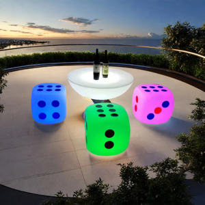 Lampe de nuit en forme de dés lumineux RGBW, style moderne, télécommande, <span class=keywords><strong>jouet</strong></span> KTV, décoration de bar à domicile et tabouret de mahjong - Product Image 6