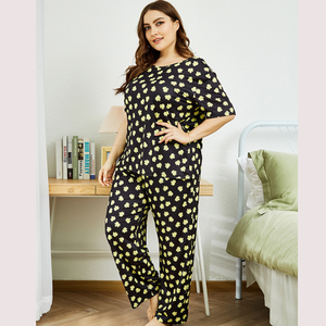 All'ingrosso taglie forti pigiami <span class=keywords><strong>lunghi</strong></span> a <span class=keywords><strong>maniche</strong></span> <span class=keywords><strong>corte</strong></span> - Product Image 2