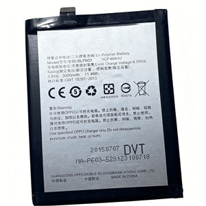 Batterie de remplacement pour téléphone portable OPPO R7S, Li-ion polymère rechargeable noire 3,8 V, 3000 mAh, modèle BLP603, vente en gros d'usine, en stock - Product Image 1