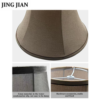 Abat-jour en tissu de forme conique détachable pliable pour décoration intérieure moderne abat-jour de table en tissu élégant pour l'éclairage de bureau
