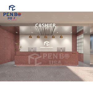 ชั้นวางโชว์เครื่องสำอางในพื้นที่ USA ชั้นวางของไม้ชั้นโชว์ของร้านบูติกตู้โชว์เครื่องสำอางที่ทันสมัยดีไซน์การออกแบบรูปแบบร้านค้า - Product Image 3