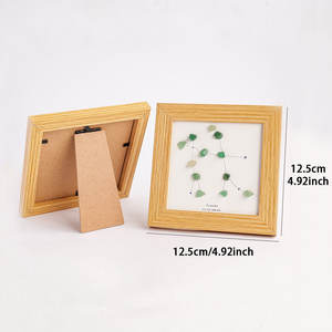 Marco de Fotos con Cristales de Piedras Preciosas Naturales de los 12 Signos del Zodiaco, Adorno de Piedra Natural, Regalo <span class=keywords><strong>para</strong></span> Fanáticos del Horóscopo - Product Image 3