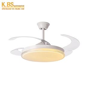 Ventilador De Techo Con Luz Ventilador De Techo De Diseño Ventilador De Techo Invisible Retráctil De 42 Pulgadas Con Luz Y Control Remoto - Product Image 1