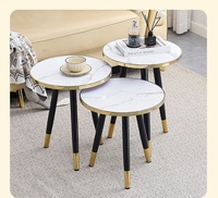 Table basse moderne haut de gamme avec pieds en métal et support en fer, design mobile pour petit appartement, salon, meubles de maison