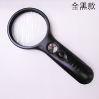 New Plastic Handheld Illuminated Magnifying Glasses Magnifier with LED Light 3X 45X High Magnification for CE/ISO