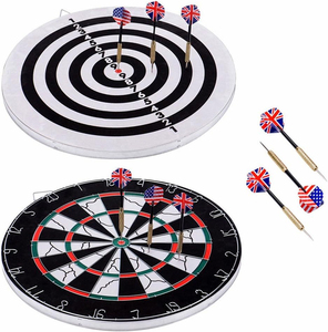 Chuyên nghiệp unbeatable tròn 18 inch hai mặt đàn phi tiêu với 6 phi tiêu thể thao mục tiêu Dartboard trò chơi sắt số - Product Image 4
