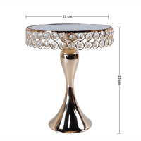 Support à gâteau de mariage en cristal, décorations multicouches, cadre métallique, plat à bonbons, cadeaux