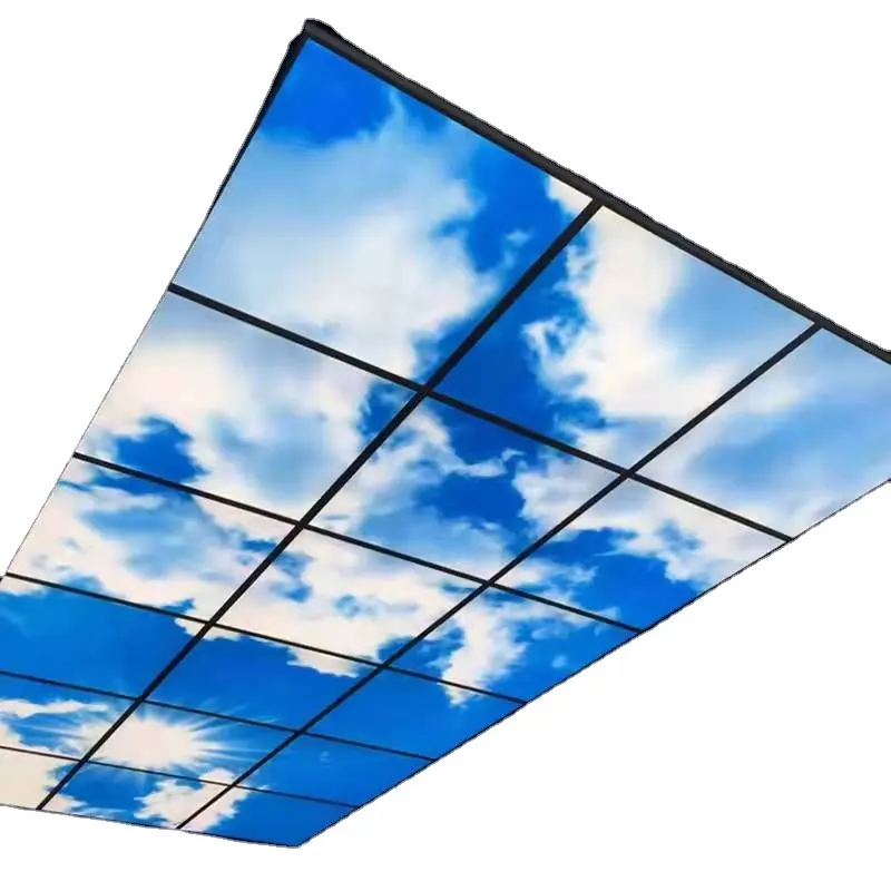 Wiscoon COYOLED yeni moda mavi gökyüzü aydınlatma LED Panel açık mavi gökyüzü odası gökyüzü ışık çatı tavan penceresi ev alüminyum Modern 80 kapalı için