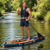 Planche de paddle gonflable (SUP) avec accessoires, construction Drop Stitch pour adultes, planche de yoga pour eaux océaniques
