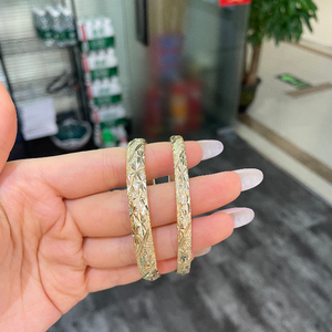 أساور زفاف JXX 14K بتصميم زهور، أساور ذهبية بتصميم جديد للنساء - Product Image 5