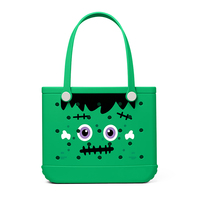 Sac fourre-tout EVA Frankenstein mignon et effrayant, sac à main amusant à imprimé monstre pour Halloween, fête costumée, usage quotidien ou sortie à la plage