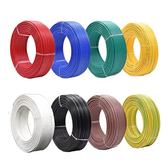 Copper Conductor single core solid wire 1.5mm 2.5mm 4mm 6mm 10mm PVC insulated electrical cable