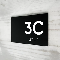 Panneaux de signalisation ADA en braille pour bureaux, plaques de porte d'hôtel, numéros de porte en braille, plaque de porte en métal, numéros de maison