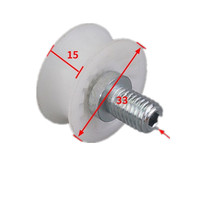 Rouleau de suspension de porte d'ascenseur industriel Ferma* D33*15*M10 33*15mm Filetage M10 Matériau PA Pièces de rechange pour poulie de porte de palier/cabine