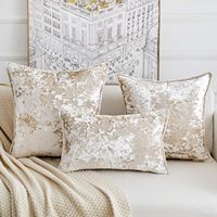 Housse de coussin carrée en velours écrasé de la série Premium avec fermeture éclair, housses de coussin épaisses de luxe pour la décoration de la maison
