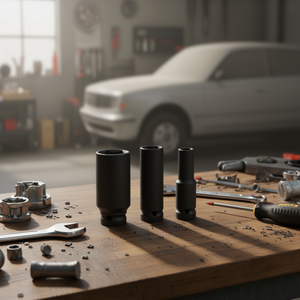 Jeu de clés à douille à chocs Fervi, 3 pièces, métriques, à embout profond - Product Image 3