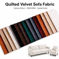 Tissu de canapé de haute qualité, tissu de canapé matelassé en velours, tissu tricoté 100% polyester pour la tapisserie de canapé, pour meubles et salon