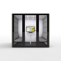 Cabine de réunion professionnelle, cabine de bureau modulaire insonorisée pour conférences et collaboration