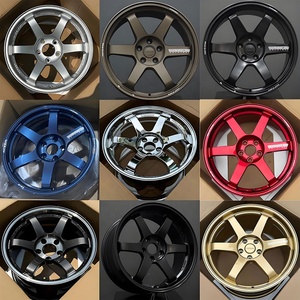 ล้อปลอมแปลงขอบอัลลอยสีทอง18นิ้ว5X120 5X114.3ดีไซน์เว้าน้ำหนักเบาสำหรับรถแข่งโวลค์รังสี <span class=keywords><strong>TE37</strong></span>เทสลารุ่น S <span class=keywords><strong>E46</strong></span> <span class=keywords><strong>BMW</strong></span> - Product Image 3