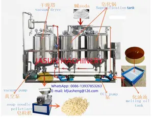 石鹸麺製造機生産ライン、油けん化石鹸麺生産ライン、石鹸けん化機