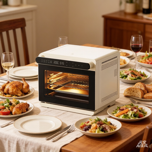 Four de <span class=keywords><strong>cuisine</strong></span> de grande capacité 24L Grille-pain Four friteuse à vapeur numérique intelligent avec fenêtre visible - Product Image 2