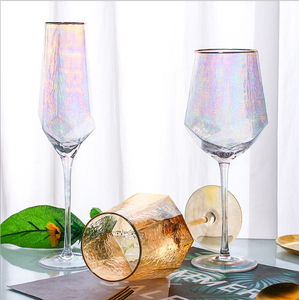 Verre à <span class=keywords><strong>vin</strong></span> rouge style nordique INS minimaliste 500 ml sans plomb ni chrome, <span class=keywords><strong>gris</strong></span> fumé, ambre, violet, arc-en-ciel - Product Image 3