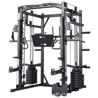 FRS Smith Machine, Appareil d'entraînement multifonctionnel tout-en-un pour la maison, Power Rack, Crossover à câbles, Rack à squats, Double pile de poids
