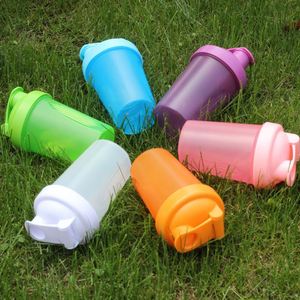 Custom LOGO 400ML BPA-Free Plastic Gym <b>Bottle</b> Shaker Healthy Mixing Portable <b>Protein</b> Pill Powder Direct Drinking Drinkware - Product Image 4