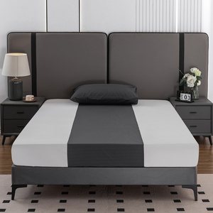 Drap plat personnalisé, doux, ajusté, antimicrobien, brodé, avec fonction de mise à la terre, simple, 95% coton, écologique, 400TC, toutes saisons - Product Image 3