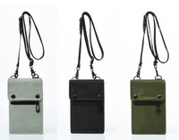 Dompet Leher Pria Poliester Tahan Air Mode Kantung Ponsel Dapat Diperpanjang Selempang Kustom