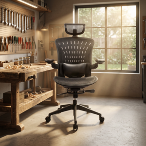 Modern Ergonomic Mesh Office <b>Chair</b> with Adjustable Armrest Built-In Headrest Swivel Design Tilt Mechanism for Workshop Use - Product Image 1