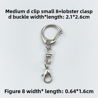 Grand porte-clés en métal en forme de 8 avec anneau plat suspendu pour boucle Medium 8-Doll Toy Connecting Keyring Unique for Buckle Design