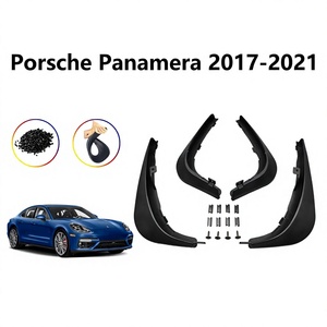 Garde-boue pour Porsche Panamera 2017-2022, garde-boue en plastique noir, fixation sur porte de voiture, ruban adhésif 3m - Product Image 5
