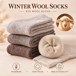 Premium Merino Wool <b>Socks</b> 93% Wool Blend Soft Touch Breathable Comfort <b>Winter</b> Casual Thick Knit <b>Socks</b> for Adults - Product Image 2