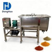 Mélangeur horizontal en acier inoxydable de qualité alimentaire avec moteur AC pour les industries alimentaires et chimiques, décharge via une vanne manuelle/pneumatique