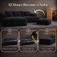 Sofá Modular en Forma de L, Personalizable, de Esponja, sin Estructura, con Tela, Tipo Nube, Reclinable, Convertible en Cama, para Hoteles