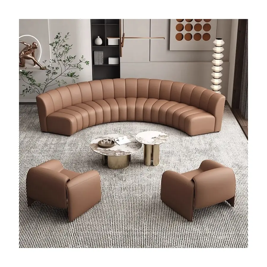 Venta caliente muebles de sala de estar de gama alta de lujo moderno sofá conjunto de tapicería de tela sofá