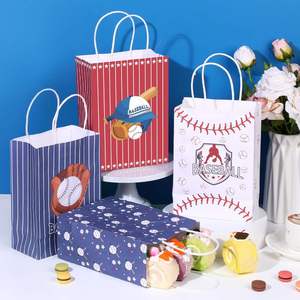 Sacs en papier kraft blanc imprimés sur mesure pour Noël, sacs cadeaux créatifs pour fêtes - Product Image 4