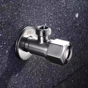Válvula angular de acero inoxidable Mu Yihuang 304, roscada, 1 entrada y 2 salidas, interruptor de agua para uso doméstico - Product Image 1