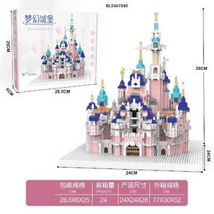 Sognando rosa arcobaleno unicorno castello serie mattoncini creativi fatti da te giocattoli <span class=keywords><strong>principessa</strong></span> castello casa compatibile Set di mattoni da costruzione - Product Image 3