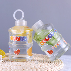 ขวดนมชาขนาดเล็ก 500 มล. ยี่ห้อจินเจียง พร้อมฝาเกลียว ป้องกันการรั่วซึม เกรดอาหาร พิมพ์ลายสกรีน สำหรับนมชาและกาแฟเย็น - Product Image 3