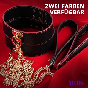Collar de Cuero con Cadenas y Correa, Restricciones BDSM Ajustables, Set <span class=keywords><strong>Sexual</strong></span> para Coqueteo, Juguetes Sexuales para Parejas, Bondage Erótico - Product Image 2