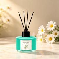Diffuseur de parfum d'ambiance de luxe personnalisé avec logo, ensemble de diffuseurs d'aromathérapie à marque privée avec bâtonnets naturels pour collection de marque