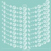Guirlande de bulles blanches pour décorations de fête, Anniversaire Petite Sirène sur le thème Sous-Marin, Décoration de plage et de piscine pour baby shower sur le thème de l'océan