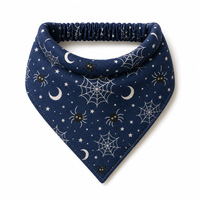 Bandana pour chien personnalisée en polyester, motif citrouille, araignée, fantôme, taille moyenne et grande, pour Halloween, vente en gros
