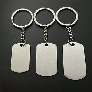 Mirror Shield Shaped Pendant Stainless Steel Keychain Laser Engraved logo Printed Blank Material Promotional Gift - Product Image 1