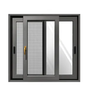 Diseño de ventana deslizante de aluminio para inodoro o baño, parte superior colgante